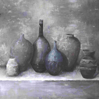 Vases peints ton sur ton