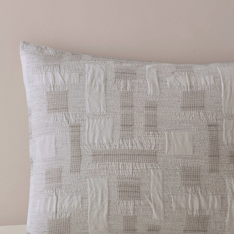 3 Piece Cotton Jacquard Comforter Set-Full/Queen