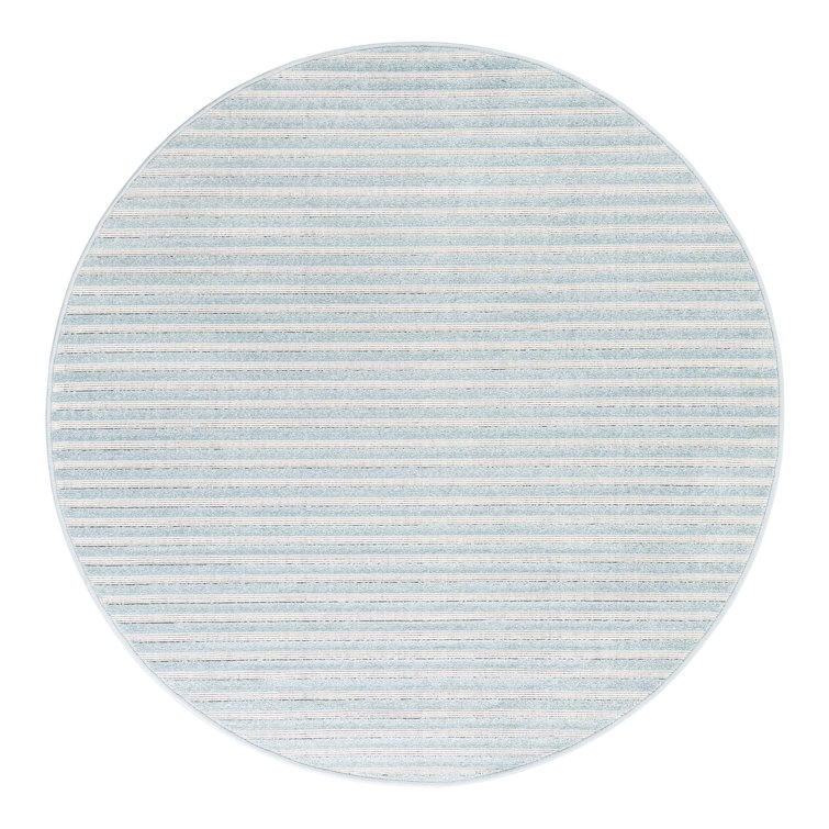 Sabrina Soto Stripes Indoor/Outdoor Rug Light Blue
