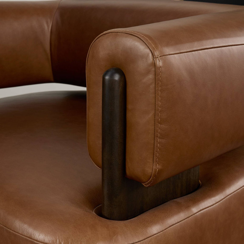Ward Swivel Chair-Surrey Cocoa, Sonoma Chestnut