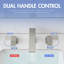 Robinet de lavabo de salle de bain 3 trous avec double poignée levier-120276097