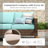 Salem 7 Piece Wicker Outdoor Patio Conversation Furniture Sectional Set with Fire Pit Table-98042579-98845684