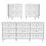 9 Drawer 63.1" W Dresser With 2 Nightstand Bedroom Dresser Set