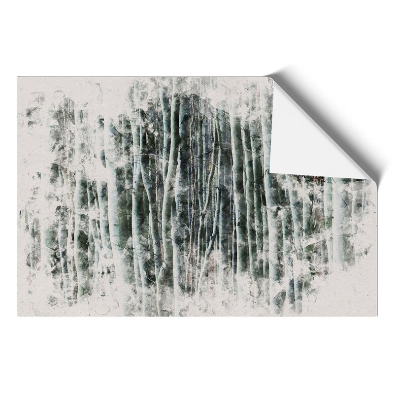 Forest Woodland Watercolour - Frameless Print, 59cm H x 84cm W x 0.1cm D