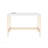 White And Gold Writing Desk With USB Ports For Modern And Contemporary Spaces, Enhancing Elegance And Efficiency.-365705041-365705040