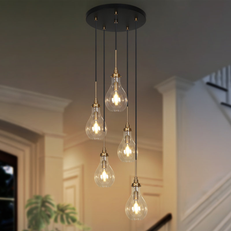 Luminaire suspendu en grappe à 5 lumières Hooman