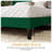 Low-Profile Velvet Upholstered Platform Bed with Wingbacks-244944530-244944620