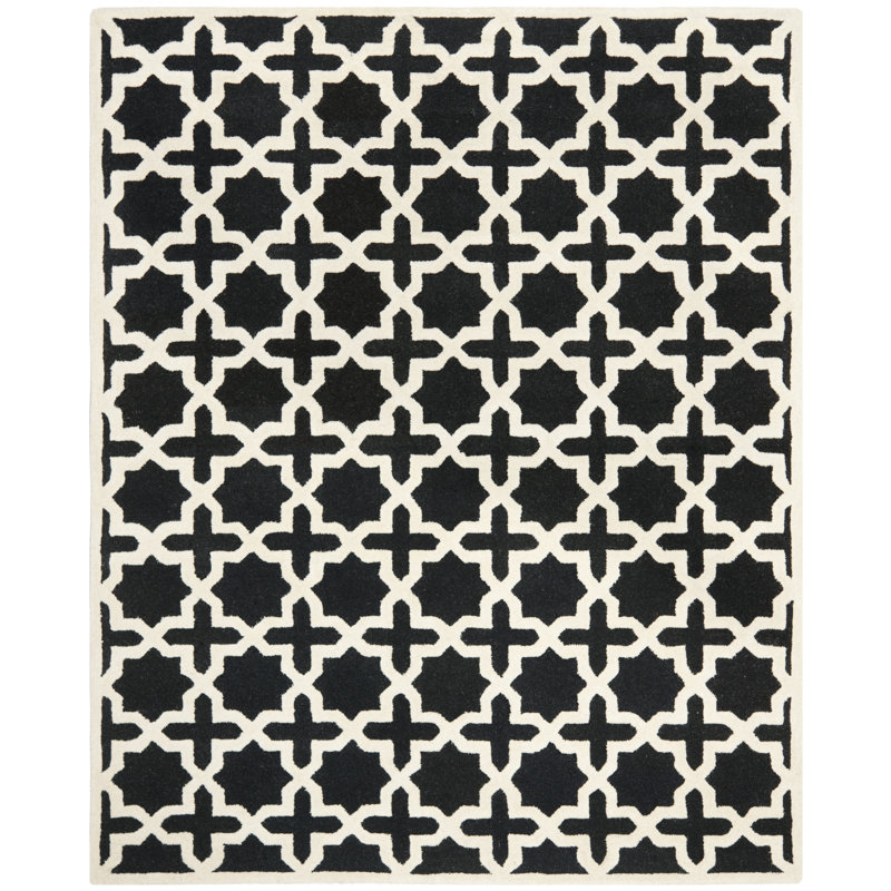 Igna Hand Tufted Wool Geometric Rug, Rectangle 2'6" x 4'