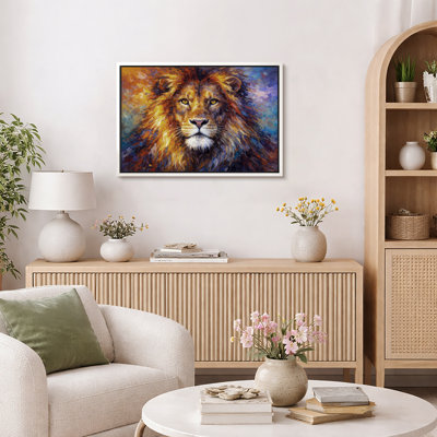 Art de lion, images d'animaux majestueux, impression sur toile encadrée