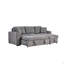 Canapé-lit modulaire réversible en tissu bouclé gris 96 po Seraphina Ii