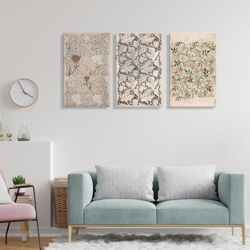 3 Piece Wrapped Canvas Print, 60 cm H x 40 cm W