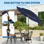 Parasol de patio 10 pi avec lumières solaires pour terrasse, piscine-430268229