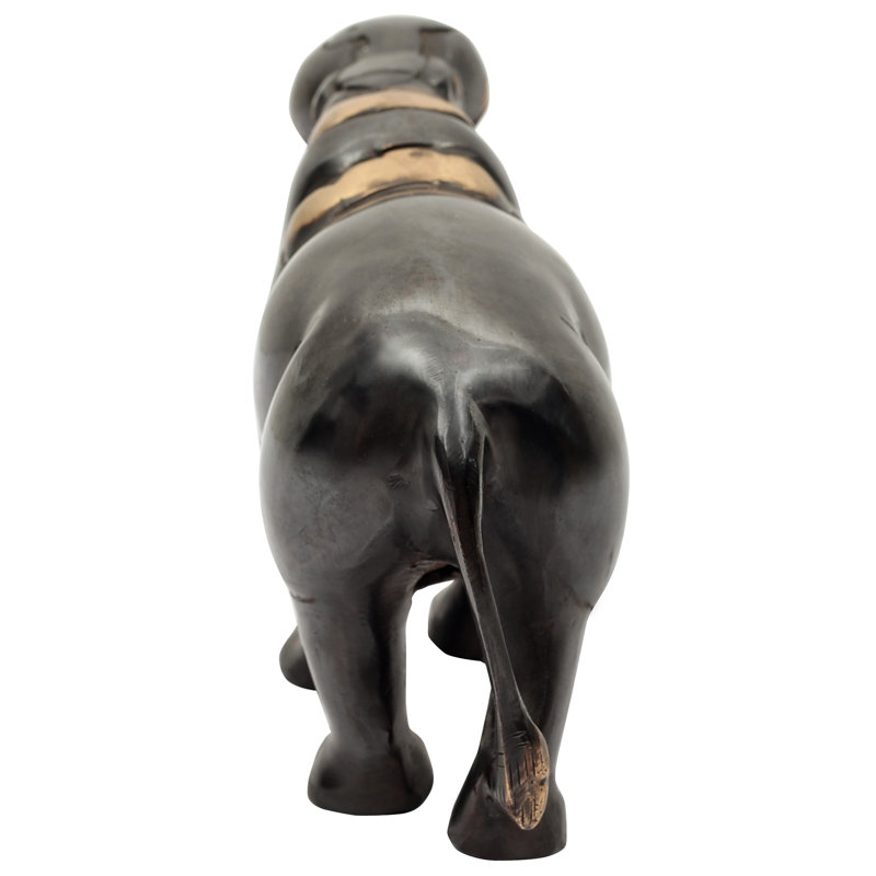 Statue hippopotame noir