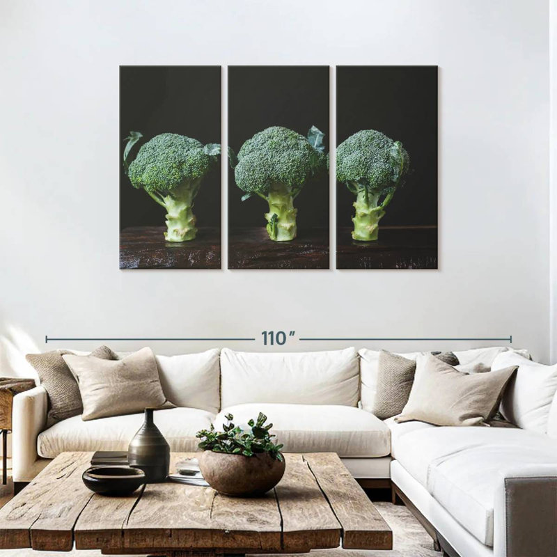 Yarlin Healthy Broccoli, 48" H x 74" W