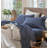 MooMee Sheet Set Extra Deep Pocket 100% Washed Cotton Linen Like Textured Lightweight Breathable-404490831-469595432