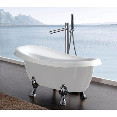 Floor Tub Spout with Diverter