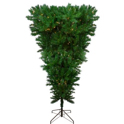 Pre-Lit Green Sugar Pine Upside Down Artificial Christmas Tree - Clear Lights -  Northlight Seasonal, NORTHLIGHT V27375