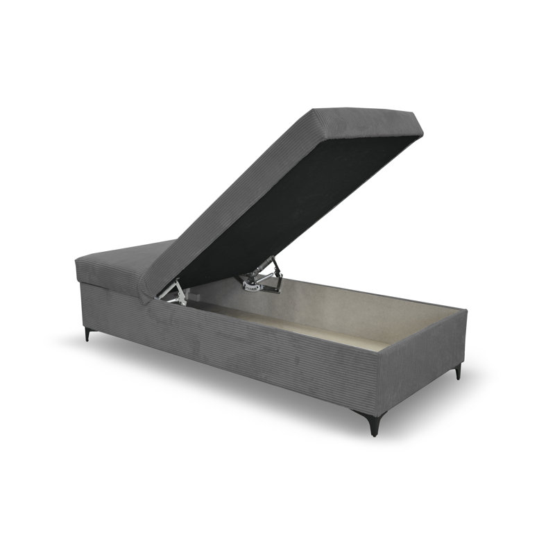 Obla Upholstered Chaise Lounge, Grey/Brown/Blue