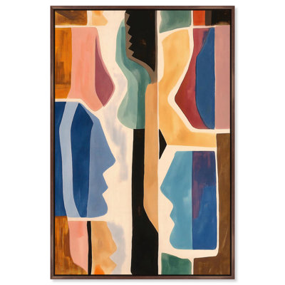 Oliver Gal Vibrant Connections II Abstract - Heavy Gel Top Coat Framed Canvas Art