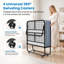 Lit d'appoint pliant portable de 96,5 cm (38 po) avec matelas de 12,7 cm (5 po) et roues verrouillables-1584513606