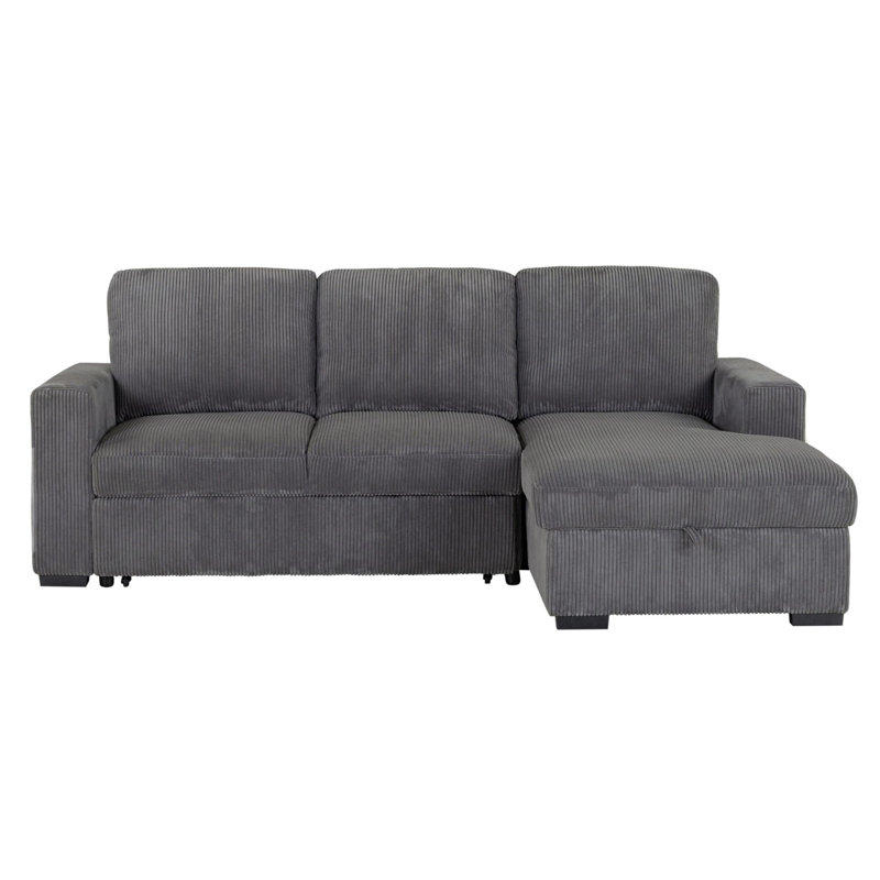 Melody Grey Sectional With Pullout