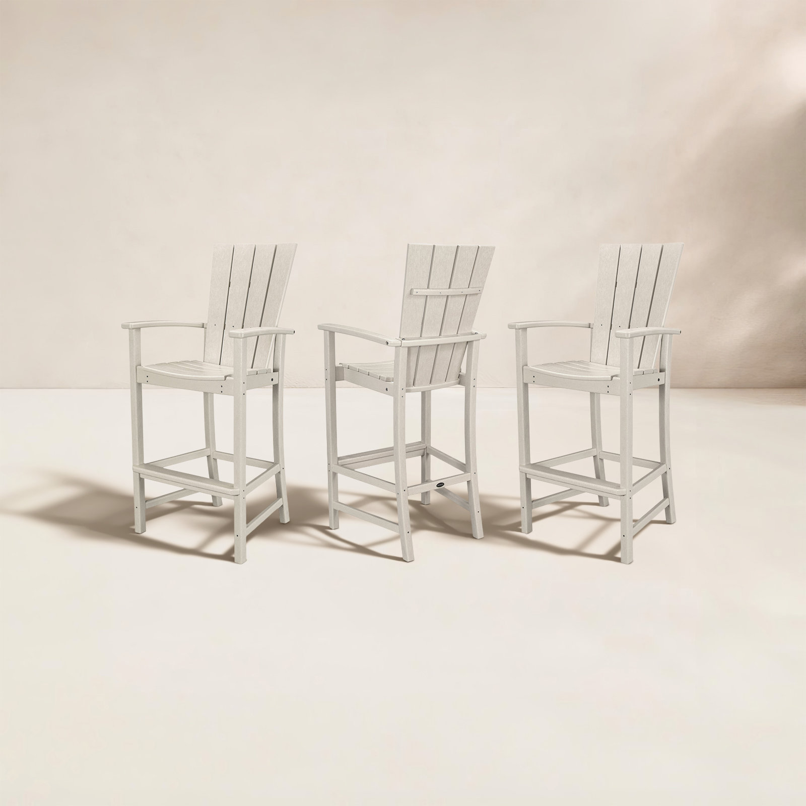 POLYWOOD® Quattro Patio Bar Stool, Sand