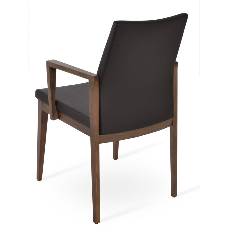 Pasha Wood Arm Chair, Brown PPM, Walnut