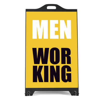 Sidewalk Men Working Sign