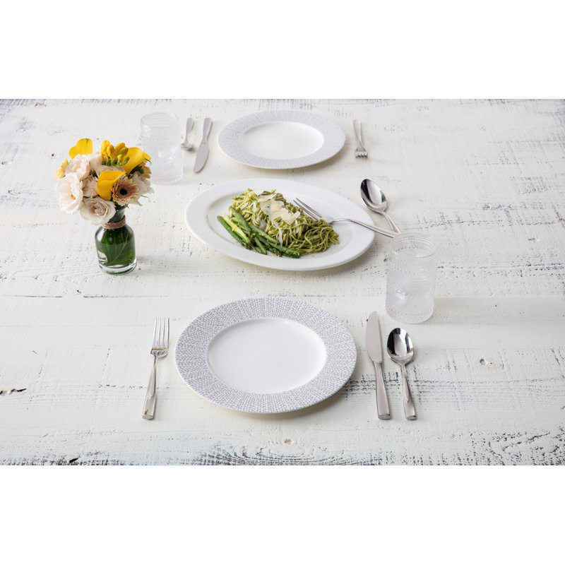 Fortessa Amanda 10.8 Dinner Plate, White/Gray
