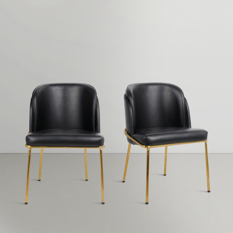Jagger Side Chair, Black Vegan Leather