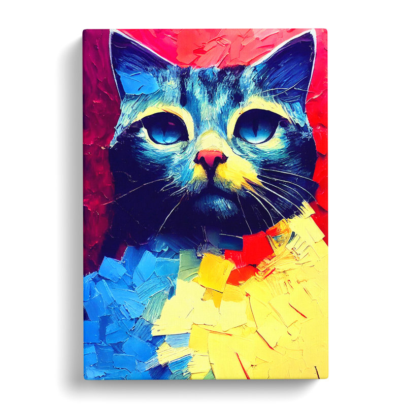 Cat Palette Knife Vol.1 - Wrapped Canvas, 76cm H x 50cm W x 3cm D