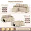 3 Seater Fabric Sofa & Chaise-1783108103