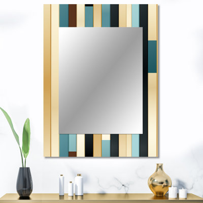 «Cellestine» bleu et beige rayé motif harmonie