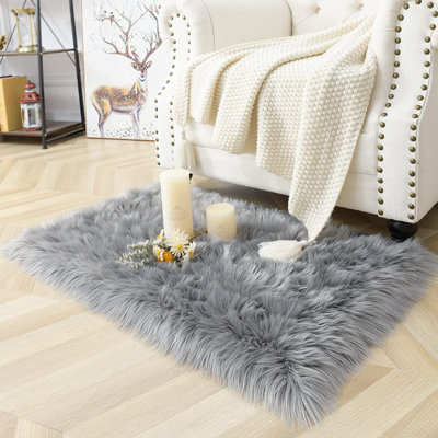 Ismene Solid Colour Shag Area Rug