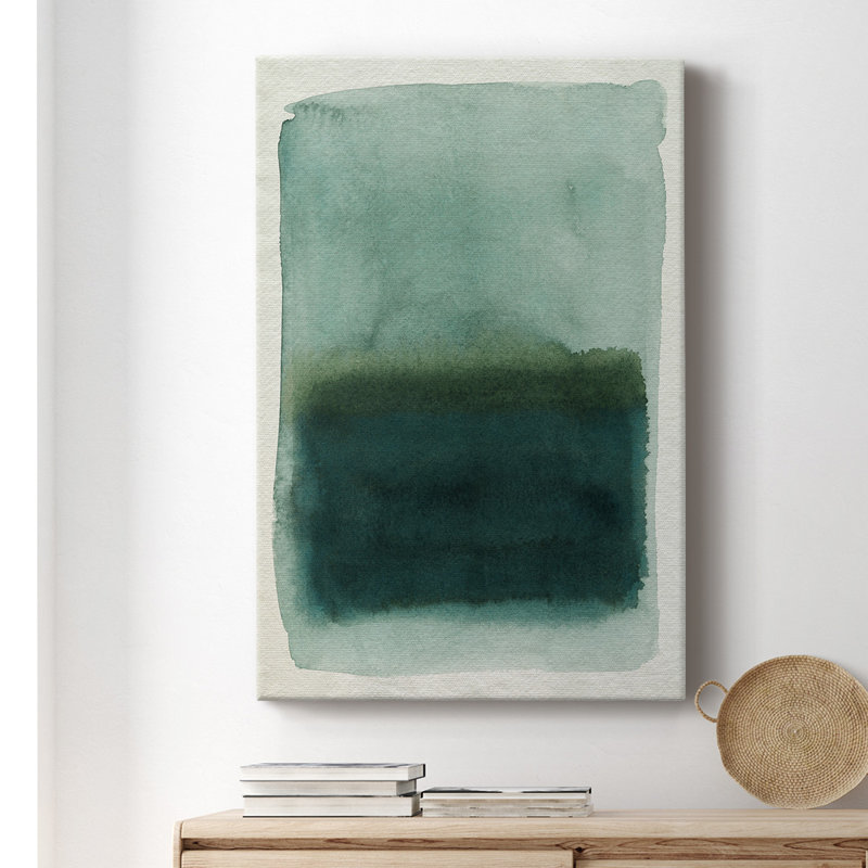 Sea Glass Windowpane II - peinture sur toile tendue, H 18 po x l 12 po x P 1 po