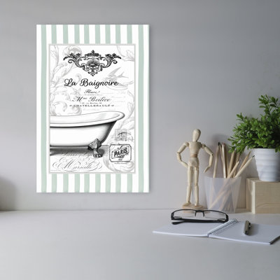 La Baignoire Contemporary Wall Art Print 1 Piece Wrapped Canvas Wall Art