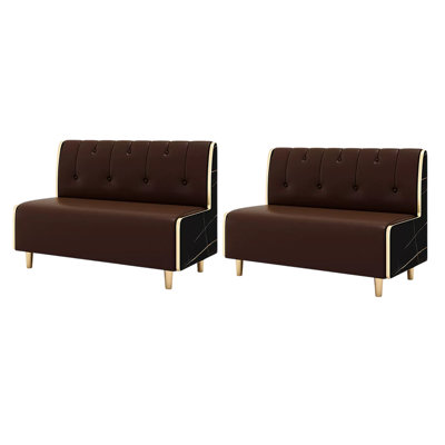 Banc rembourré en similicuir Modern Light Luxury