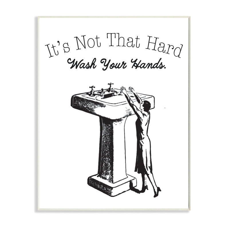 « not this hard salle de bain drôle », impression, Plaque en bois, H 13 po x l 19 po x P 0,5 po