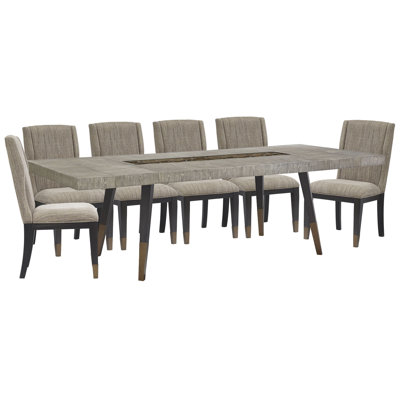 Rectangular Dining Table With 6 Host Chairs