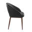 Chaise en métal noyer et similicuir noir-1034521154