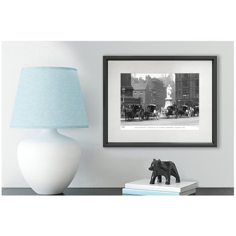 Manchester, Carriages In Albert Memorial Square 1892 by Francis Frith - Single Picture Frame Print, 60cm H x 80cm W x 2.3cm D
