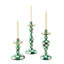 Emerald Check Medium Candlestick