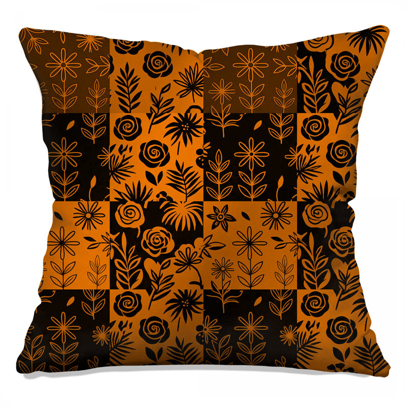 Coussins décoratifs à motif floral, 18 x 18 pouces