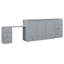 Grand lit escamotable avec port USB, grand tiroir et armoire / bureau - Lit armoire gris polyvalent