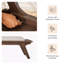 Banc en bois massif avec assise rembourrée Noah-123273946