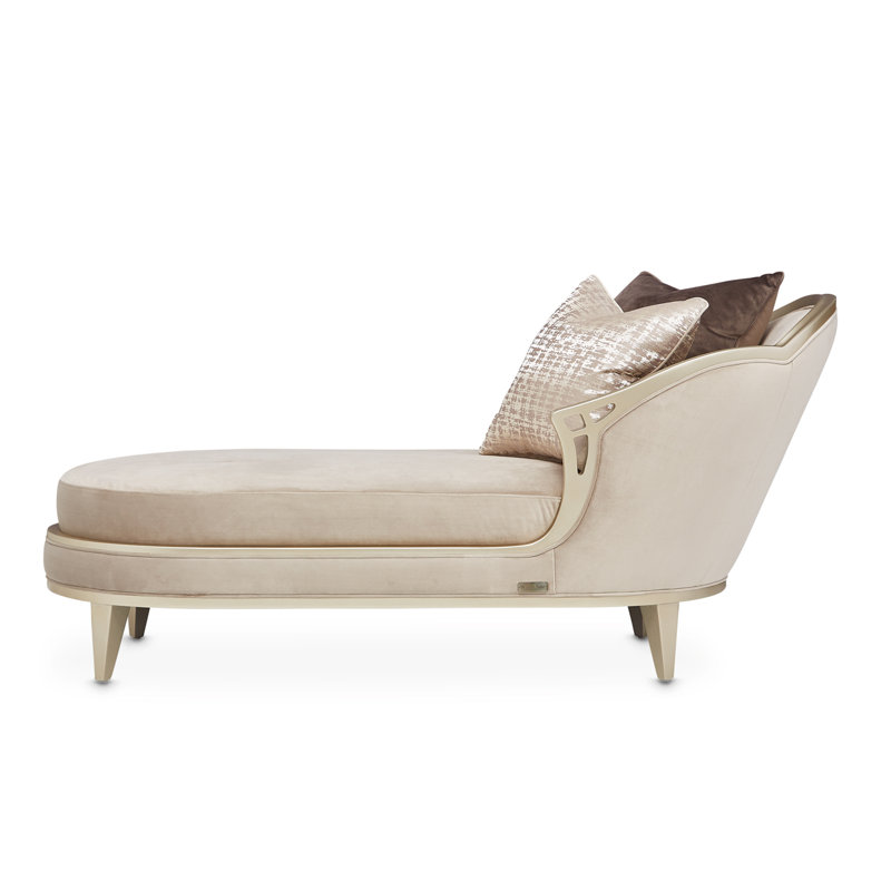 Villa Cherie Chaise Lounge, Porcini Velvet