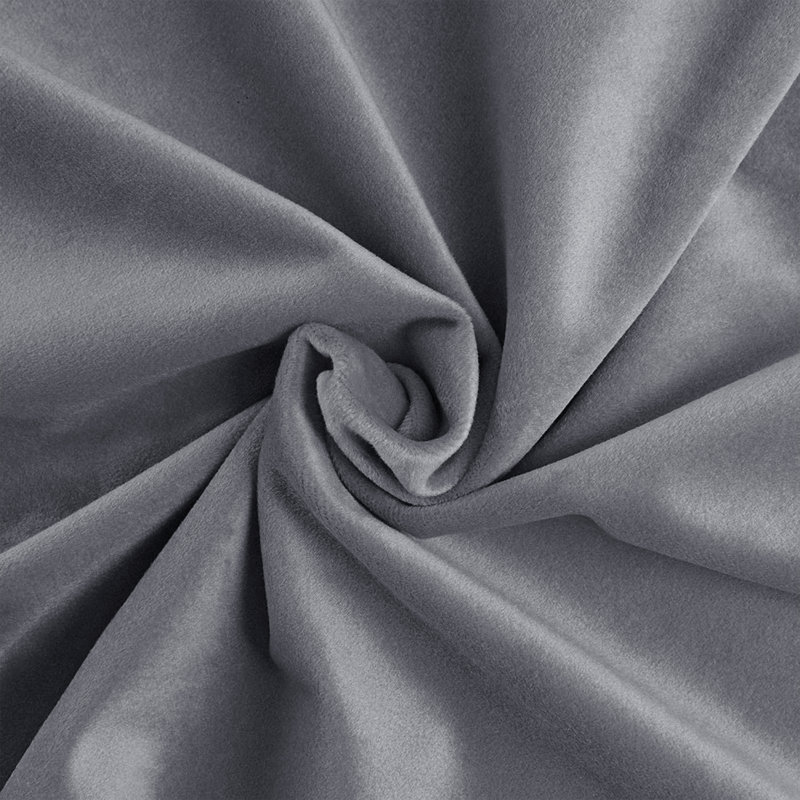 Luxury Crushed Velvet Eyelet sheer Curtain, 228.6cm Width x 228.6cm Drop, Grey
