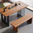 Brown Rectangular Solid Wood Desks-108126286