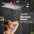 12 Inch Slide Bar Shower System,square Shower Sets Complete Rain Shower Head With Handheld And Body Jets Combo,wall Mounted-105715582