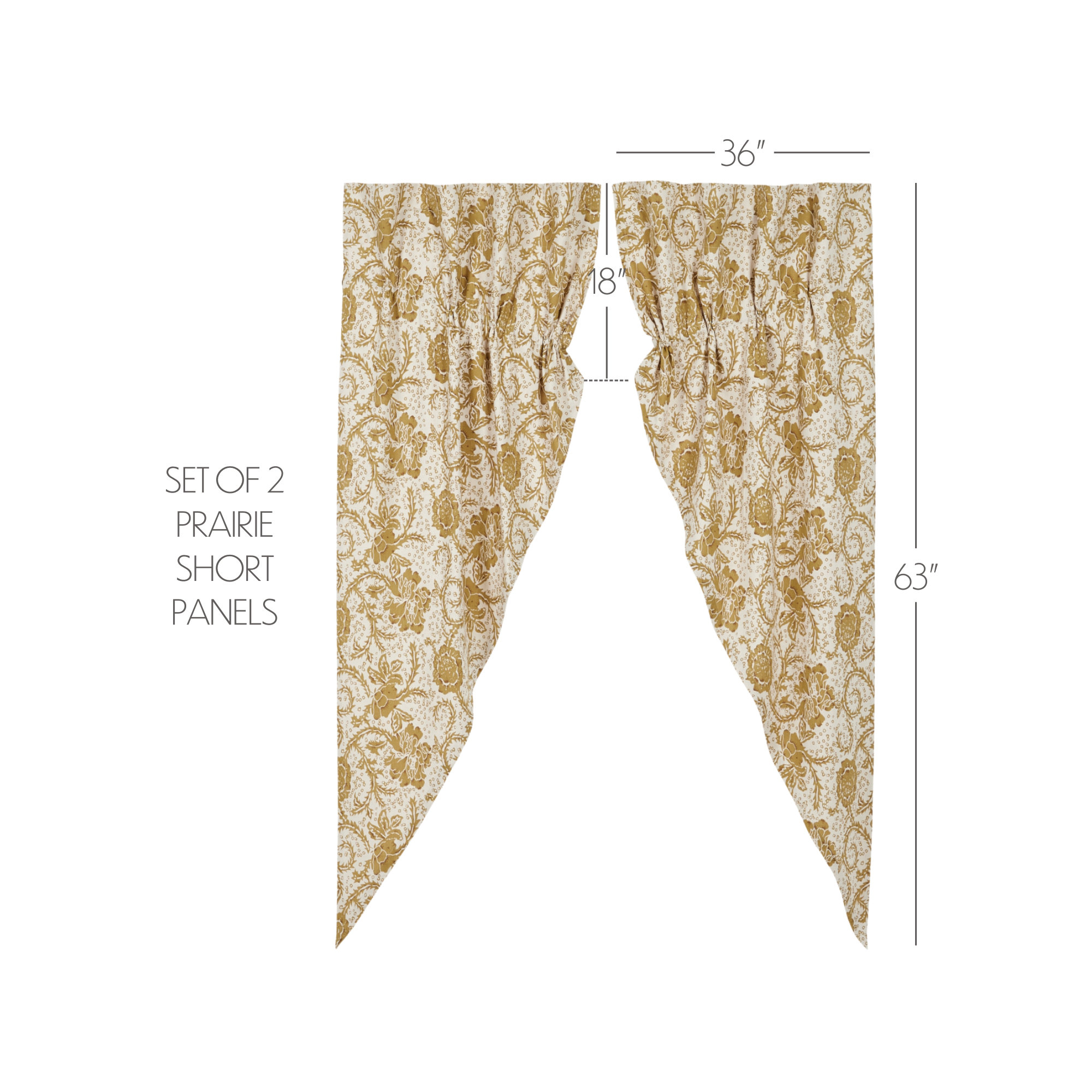 Room Darkening 100% Cotton Curtain, 36" W x 63" L 